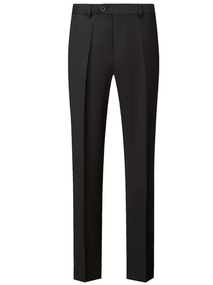Three-piece men's suit with slim fit and glossy finish