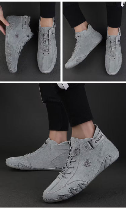 Ankle Boots with Elastic Closure and Round Toe