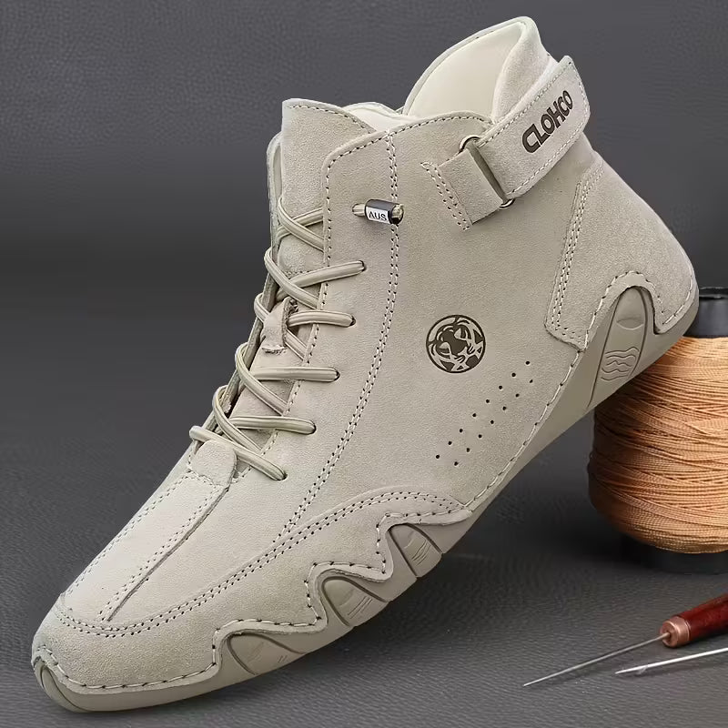 Ankle Boots with Elastic Closure and Round Toe