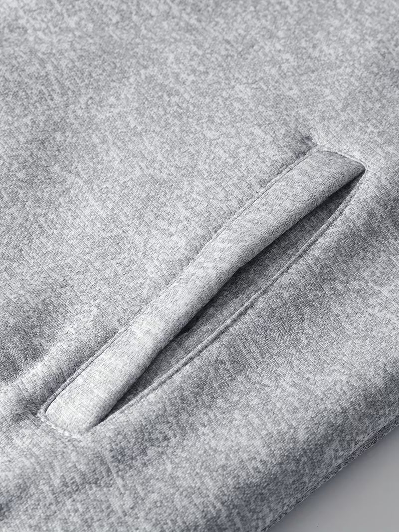 Fleece jacket with hood and zip fastening