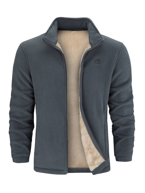 Fleece vest with high collar