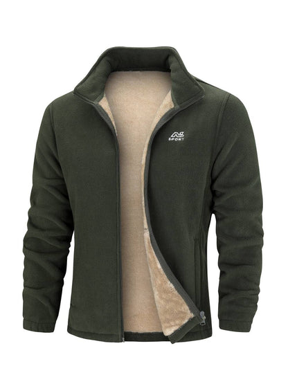 Fleece vest with high collar