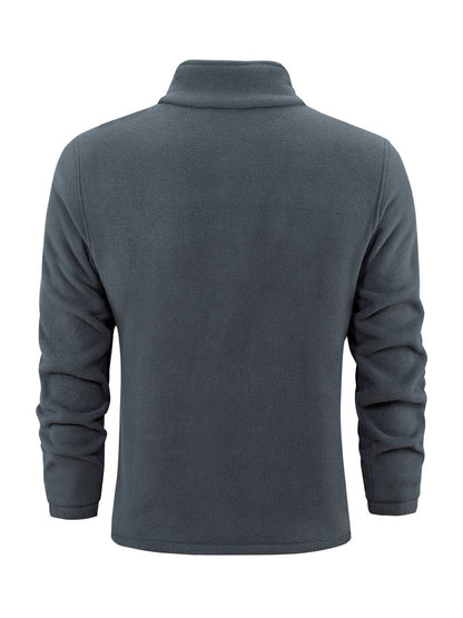 Fleece vest with high collar