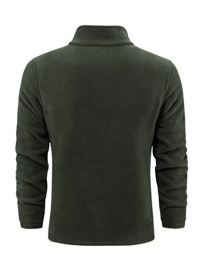 Fleece vest with high collar