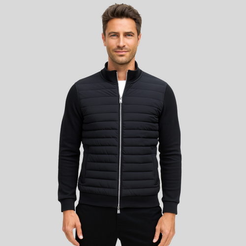 Padded Jacket for Men with Zip Closure