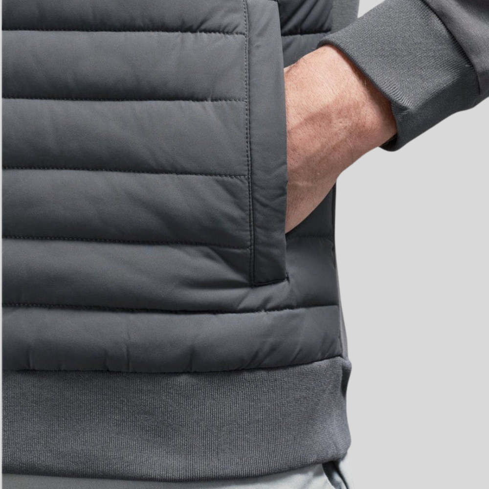 Padded Jacket for Men with Zip Closure