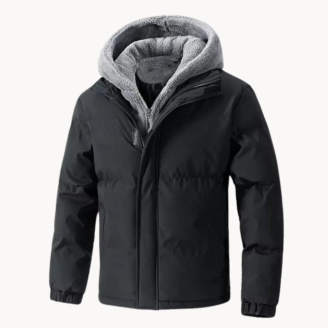 Hugo | Quilted Jacket with Hood and Elastic Cuffs