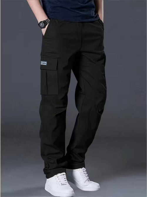 Heavy-duty cargo trousers with multi-pocket design