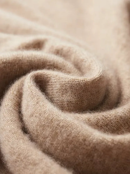 100% Cashmere Hoodie with Hood and Drawstring