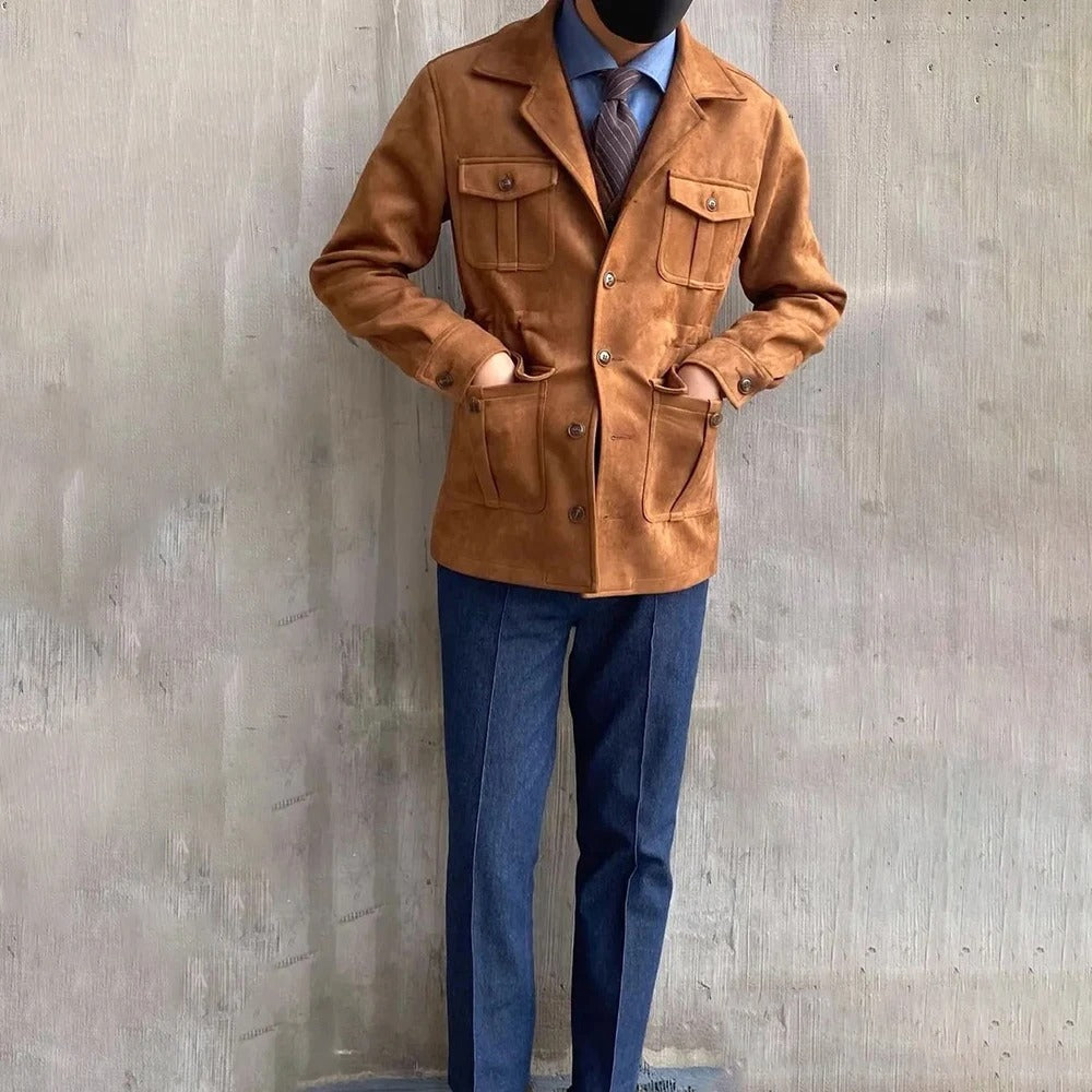 Jacket with Classic Collar and Flap Pockets