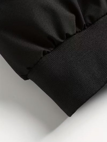 Jacket with Check Pattern and Hood