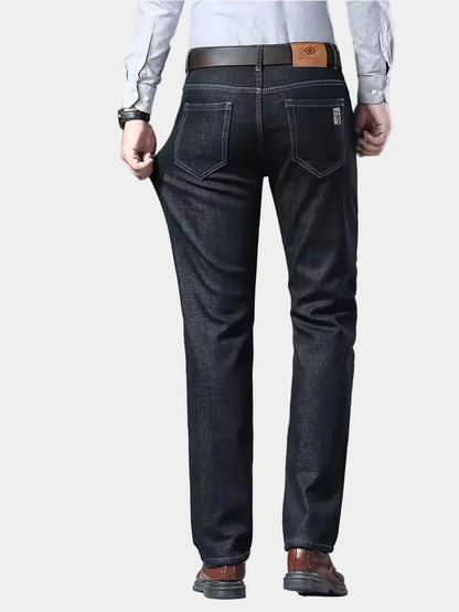 Jeans with fleece lining and regular fit