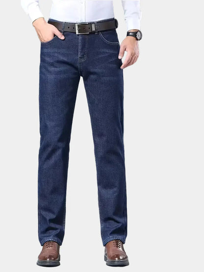 Jeans with fleece lining and regular fit