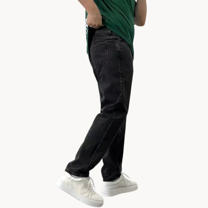 Casual men's jeans with light wash