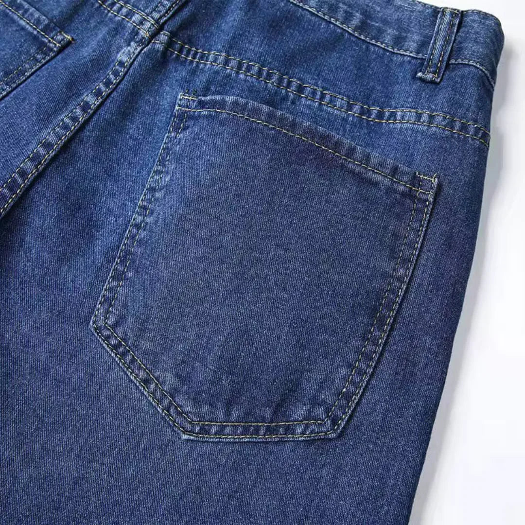Casual men's jeans with light wash