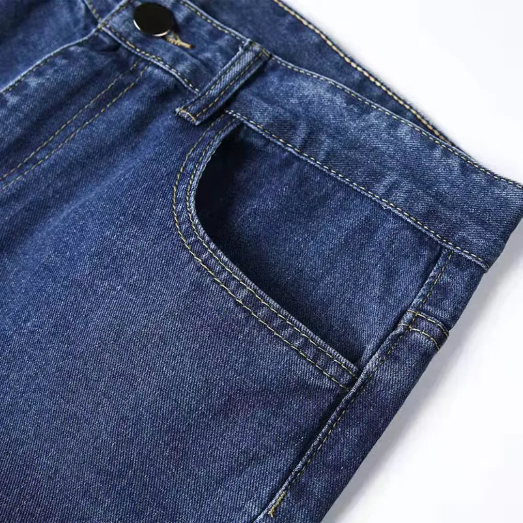 Casual men's jeans with light wash