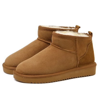 Short boots with soft faux fur lining