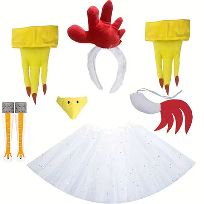 8-piece 'chicken' costume for carnival