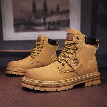 Lace-up Boots with Sturdy Construction