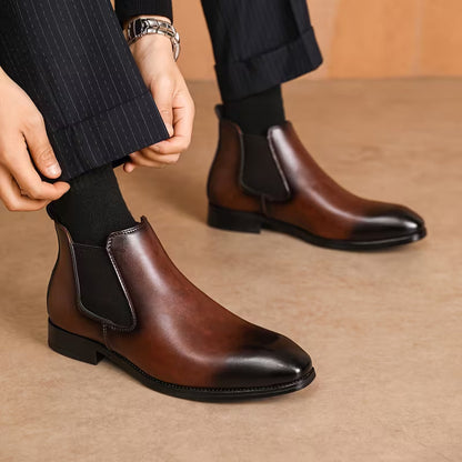 Boots with Square Toes and Elastic Side Panels