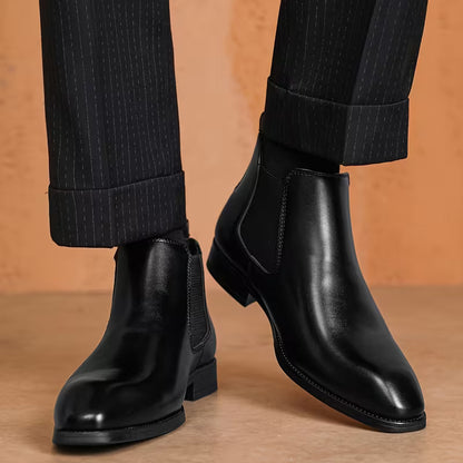 Boots with Square Toes and Elastic Side Panels