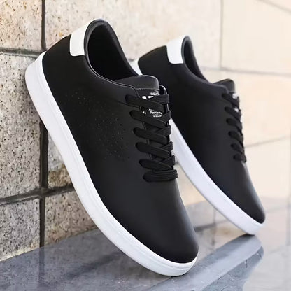 Low skate shoes with lace-up fastening and perforations