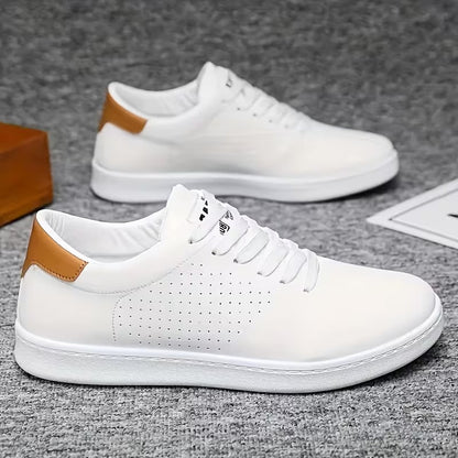 Low skate shoes with lace-up fastening and perforations