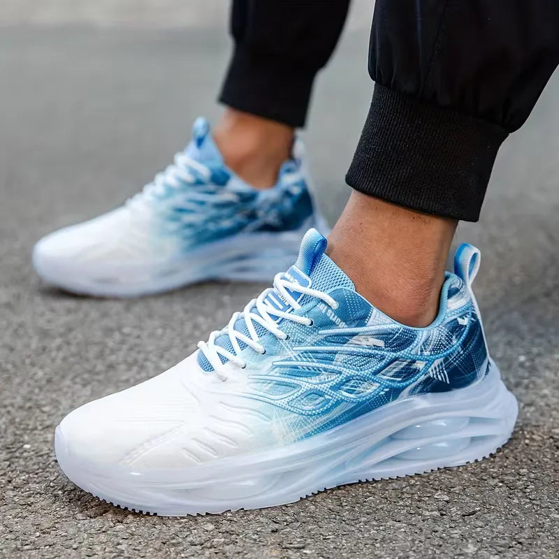 Lightweight trainers with lace-up closure for outdoor activities