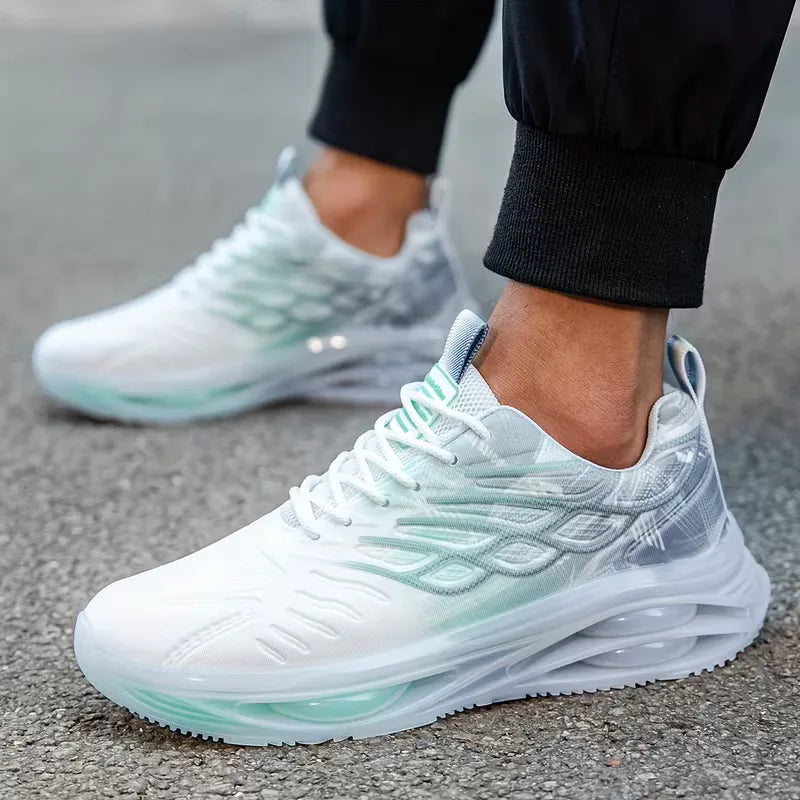 Lightweight trainers with lace-up closure for outdoor activities