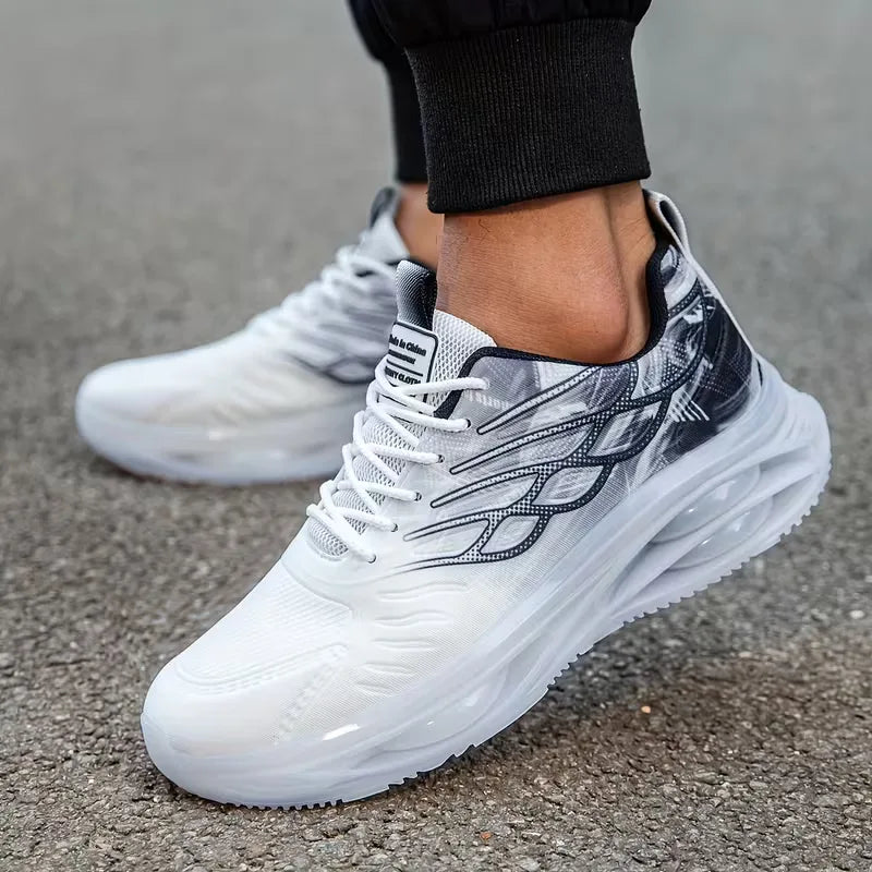 Lightweight trainers with lace-up closure for outdoor activities