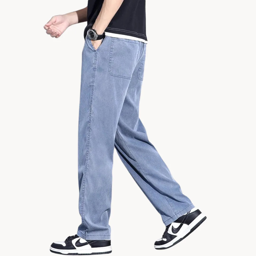 Loose Comfortable Smart Trousers with Side Pockets