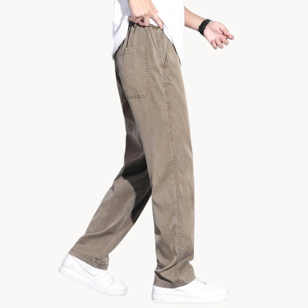 Loose Comfortable Smart Trousers with Side Pockets
