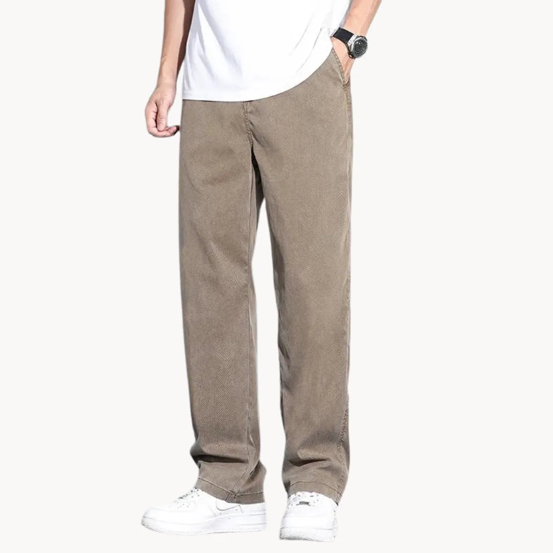 Loose Comfortable Smart Trousers with Side Pockets