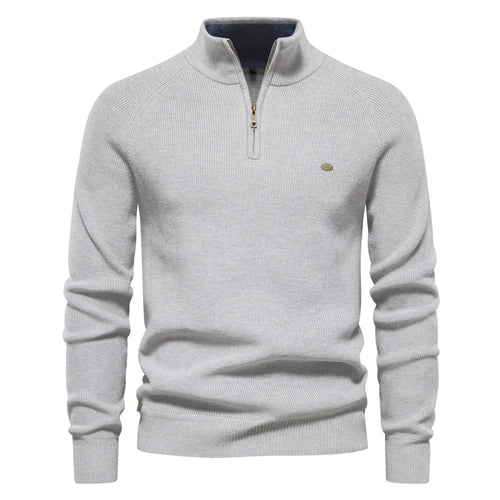 Hugo Luxe Half Zip Jumper with Stand-Up Collar
