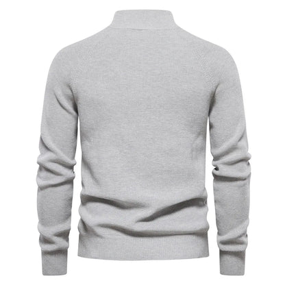 Hugo Luxe Half Zip Jumper with Stand-Up Collar