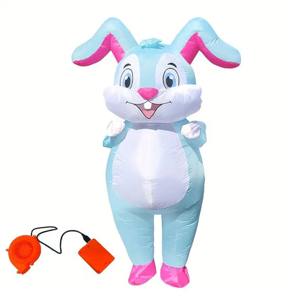 Inflatable Bunny Costume with Air Pump for Carnival