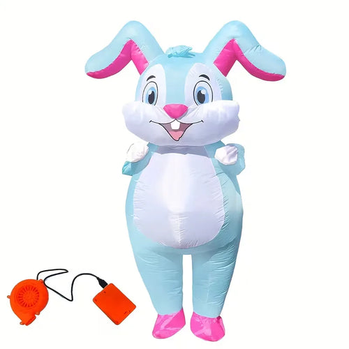 Inflatable Bunny Costume with Air Pump for Carnival