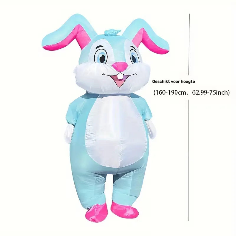 Inflatable Bunny Costume with Air Pump for Carnival
