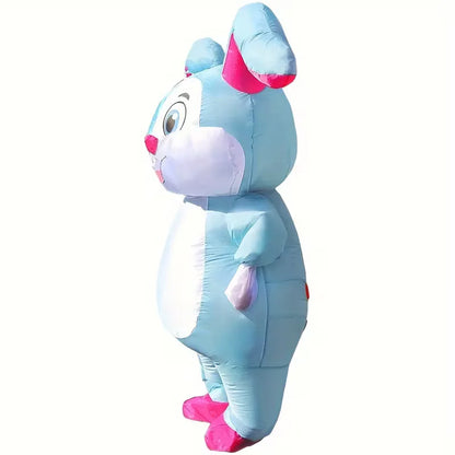 Inflatable Bunny Costume with Air Pump for Carnival