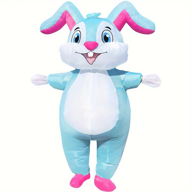 Inflatable Bunny Costume with Air Pump for Carnival