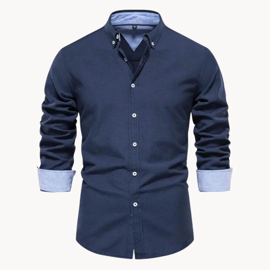 Hugo | Shirt with Button-Down Collar and Long Sleeves