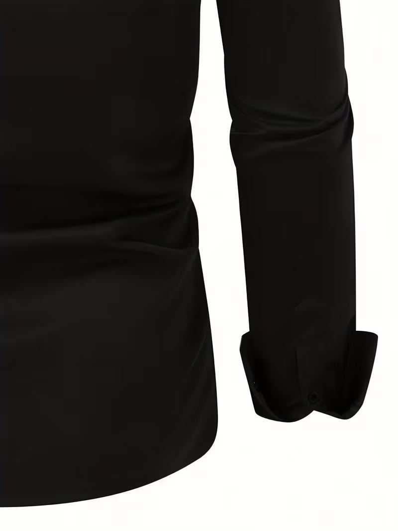 Shirt with Geometric Pattern and Slim Fit