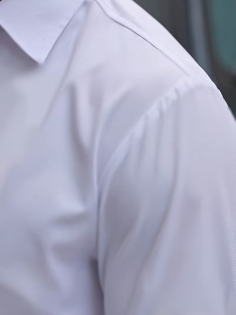 Shirt with Geometric Pattern and Slim Fit