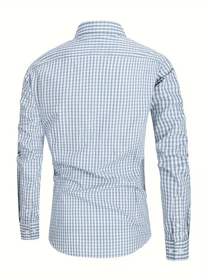Checked Pattern Shirt with Chest Pocket