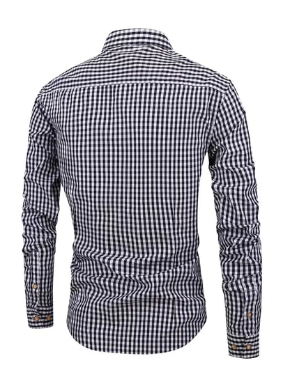 Checked Pattern Shirt with Chest Pocket