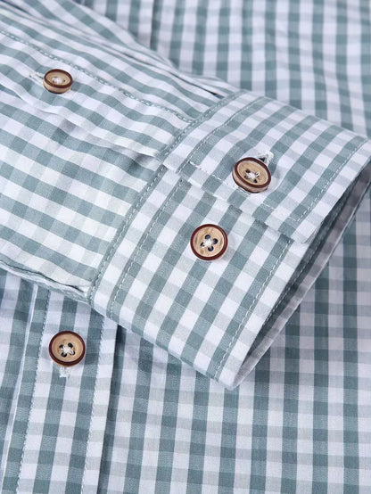 Checked Pattern Shirt with Chest Pocket