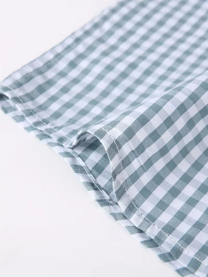 Checked Pattern Shirt with Chest Pocket