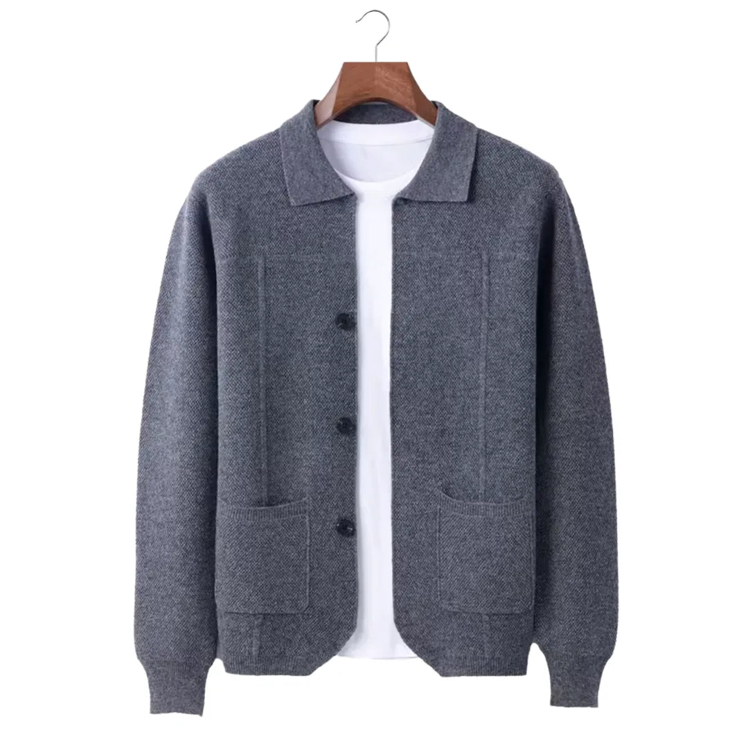 100% Cashmere Cardigan with Button Closure
