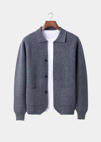 100% Cashmere Cardigan with Button Closure