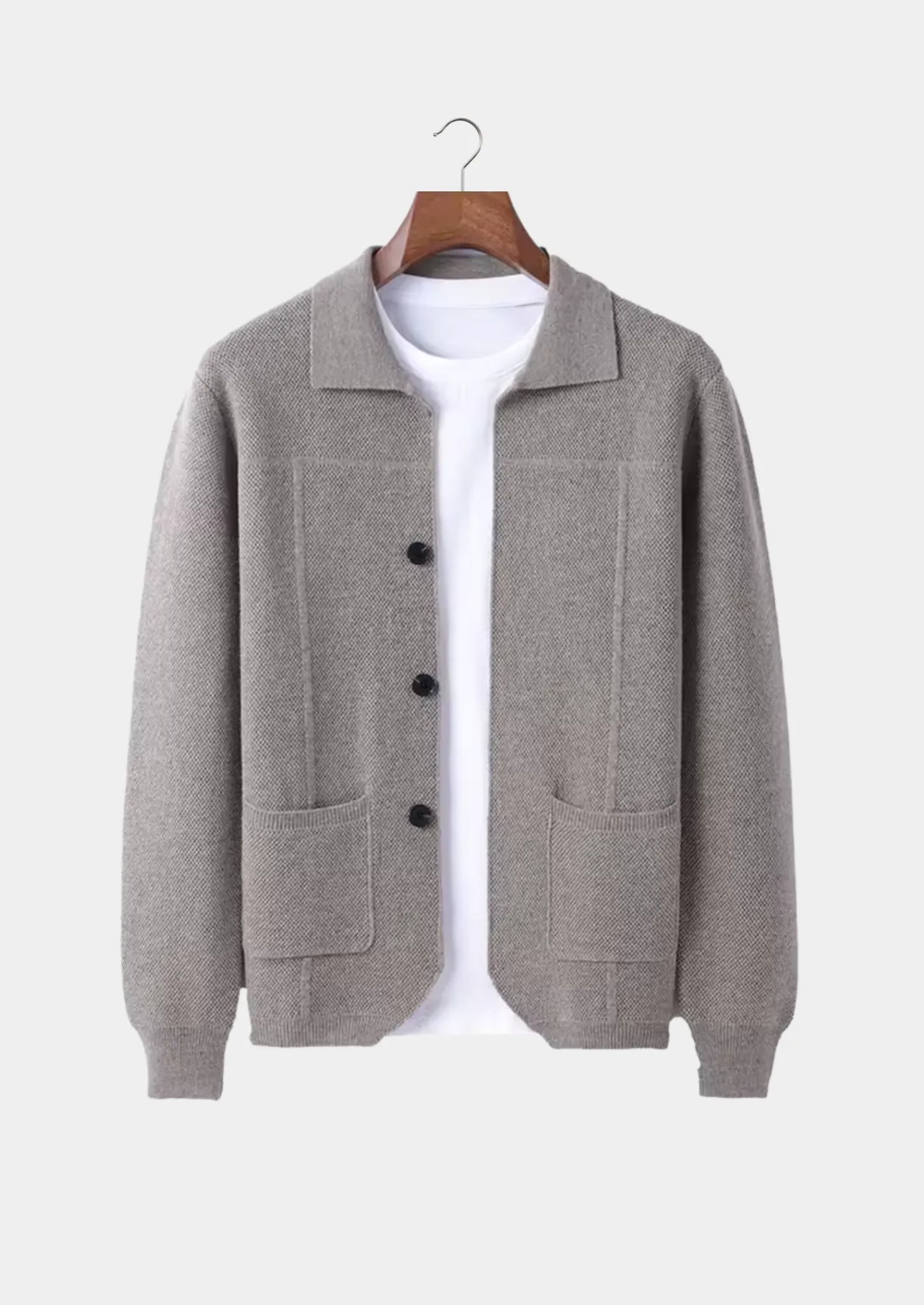 100% Cashmere Cardigan with Button Closure